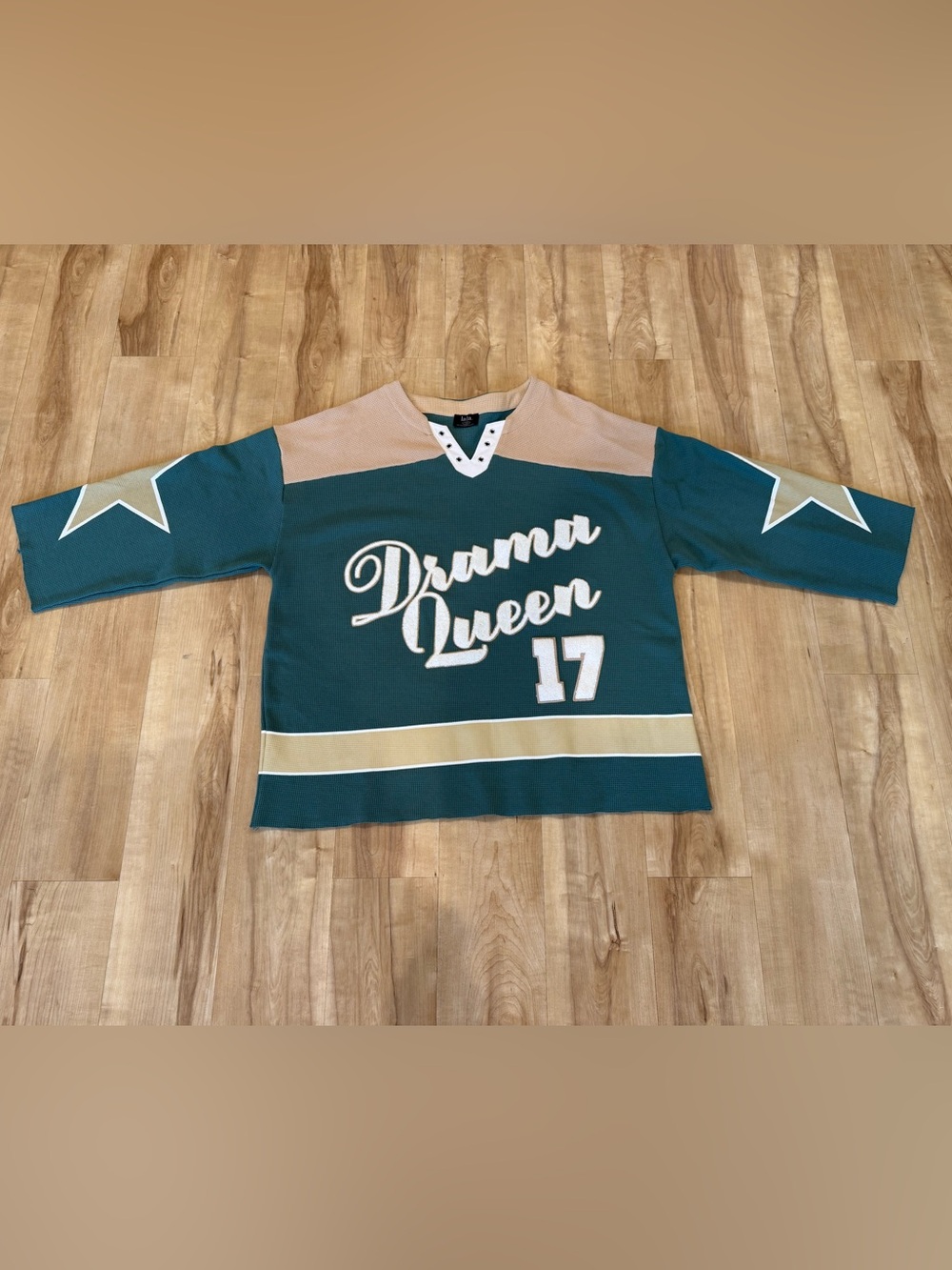 Dressed in Lala Waffle Hockey Jersey